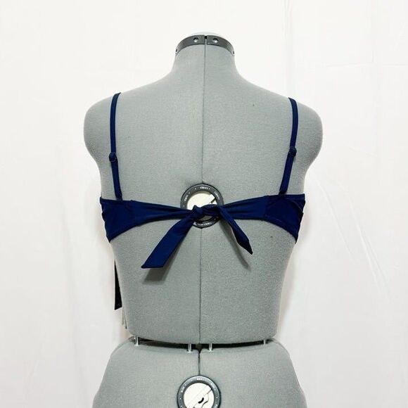 Profile by Gottex NWT Sz 10 Navy Tutti Frutti Bandeau Swim Top - Picture 6 of 8